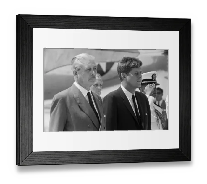 Framed Print : John F. Kennedy and Harold Macmillan