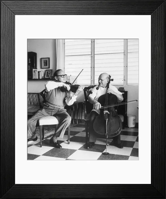 Framed Print : Jack Benny Playing with Pablo Casals