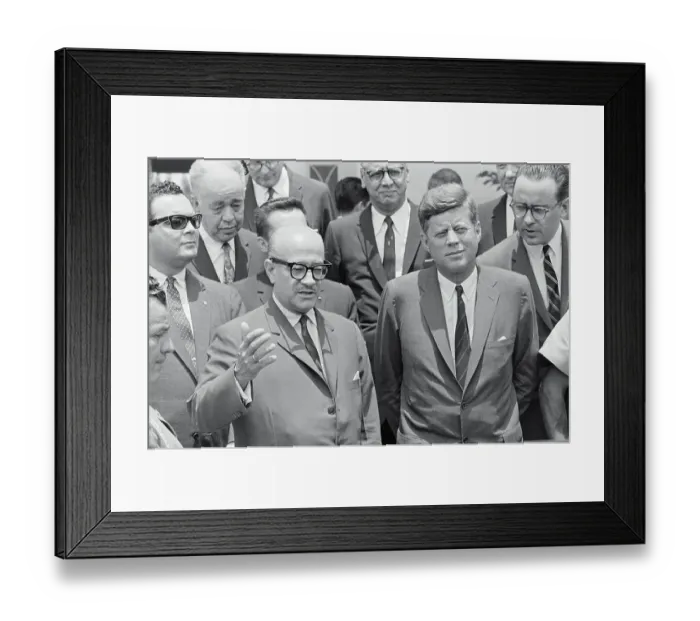 Framed Print : John Kennedy and Ramon Villeda Framed Print : John Kennedy and Ramon Villeda