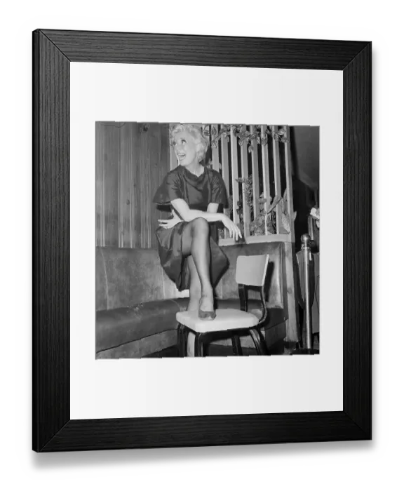 Framed Print : Carol Channing Propping Her Leg on Chair Framed Print : Carol Channing Propping Her Leg on Chair