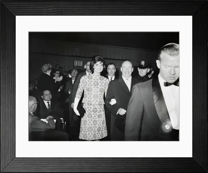Framed Print : Jacqueline Kennedy Walking With Adlai Stevenson Framed Print : Jacqueline Kennedy Walking With Adlai Stevenson