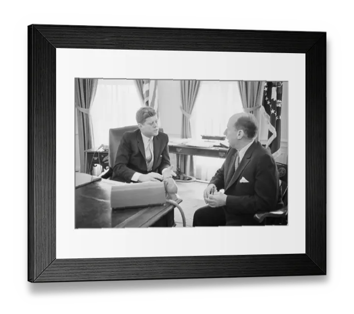 Framed Print : President Kennedy and UN Ambassador Stevenson Framed Print : President Kennedy and UN Ambassador Stevenson
