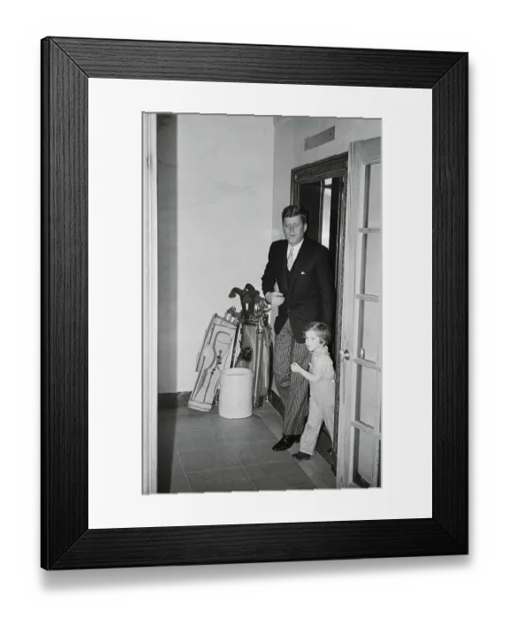 Framed Print : President John Kennedy and Daughter Caroline Framed Print : President John Kennedy and Daughter Caroline
