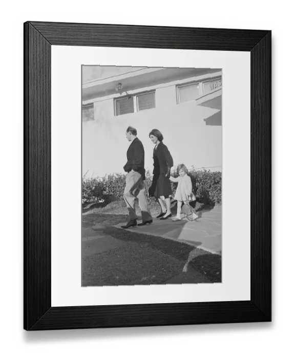 Framed Print : Jacqueline Kennedy Escorting Her Daughter Framed Print : Jacqueline Kennedy Escorting Her Daughter