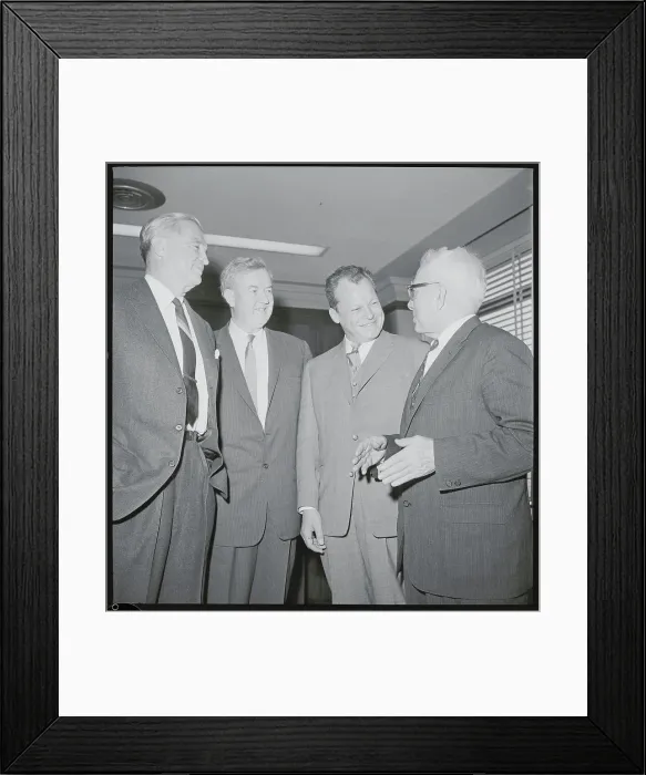 Framed Print : Willy Brandt Meeting with Senators Framed Print : Willy Brandt Meeting with Senators