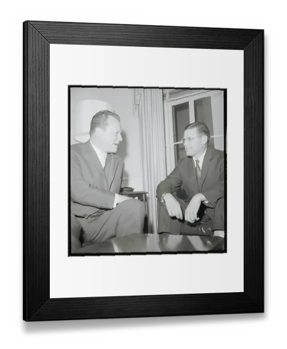 Framed Print : Willy Brandt with Robert McNamara Framed Print : Willy Brandt with Robert McNamara