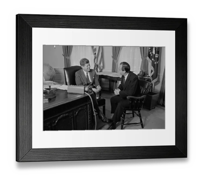 Framed Print : President Kennedy Talking with Aga Khan Framed Print : President Kennedy Talking with Aga Khan