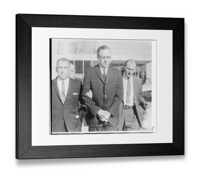 Framed Print : Suspect Being Taken to His Trial Framed Print : Suspect Being Taken to His Trial