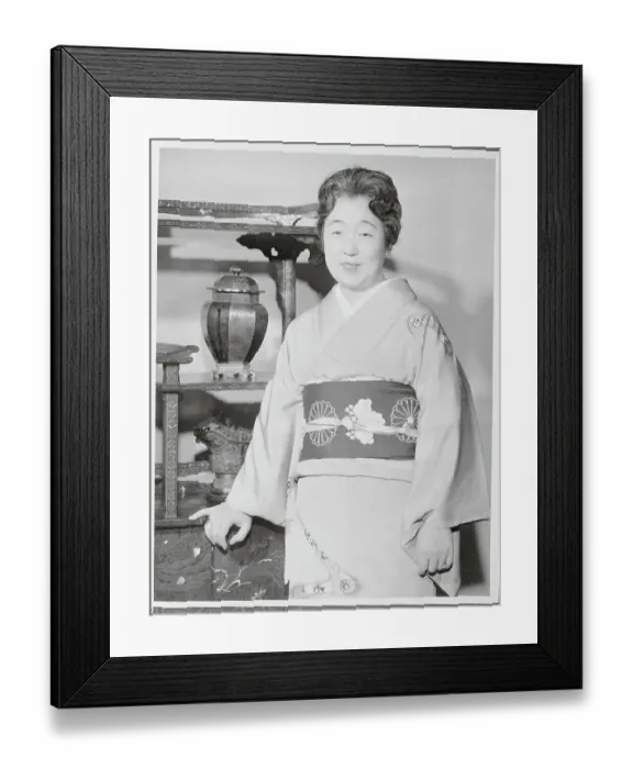 Framed Print : Empress Nagako Wearing Traditional Japanese Dress Framed Print : Empress Nagako Wearing Traditional Japanese Dress
