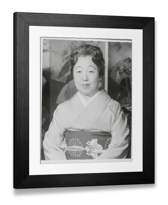 Framed Print : Empress Nagako Wearing Traditional Japanese Dress Framed Print : Empress Nagako Wearing Traditional Japanese Dress
