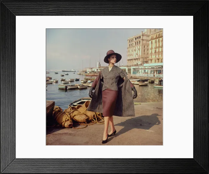 Framed Print : Fashion Model Wearing Double Breasted Suit by Fausto Sarli Framed Print : Fashion Model Wearing Double Breasted Suit by Fausto Sarli