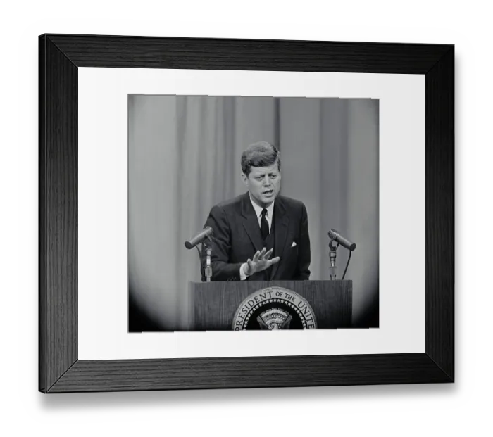 Framed Print : Portrait of John Kennedy Framed Print : Portrait of John Kennedy