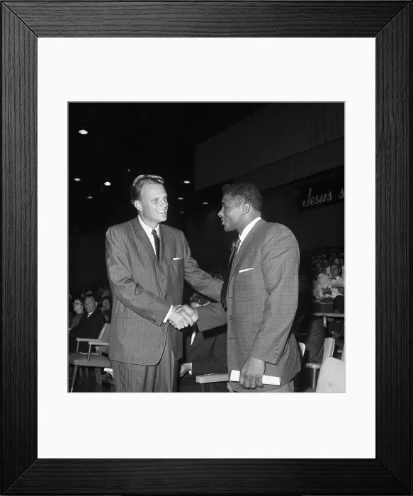Framed Print : Billy Graham Greeting Floyd Patterson Framed Print : Billy Graham Greeting Floyd Patterson