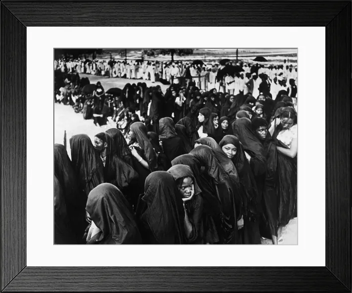 Framed Print : Women Voters Lined Up at Polling Station Framed Print : Women Voters Lined Up at Polling Station