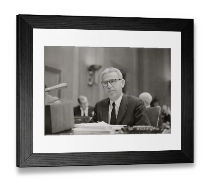 Framed Print : Arthur Goldberg Speaking at Hearing on Recession Framed Print : Arthur Goldberg Speaking at Hearing on Recession