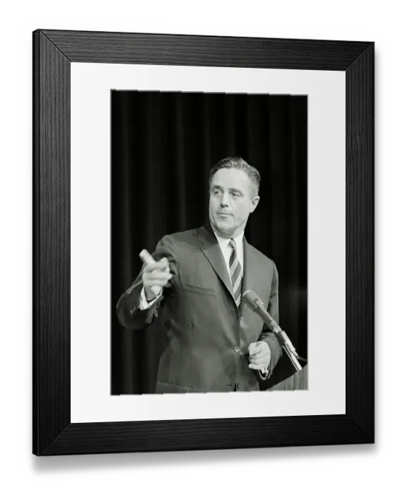 Framed Print : Sargent Shriver Speaking at Press Conference Framed Print : Sargent Shriver Speaking at Press Conference
