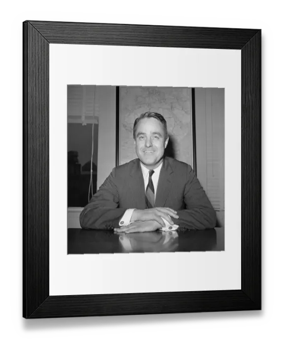 Framed Print : Portrait of Sargent Shriver Framed Print : Portrait of Sargent Shriver