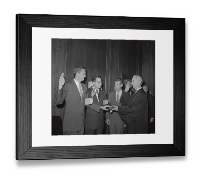 Framed Print : Ramsay Clark at His Swearing in Ceremony