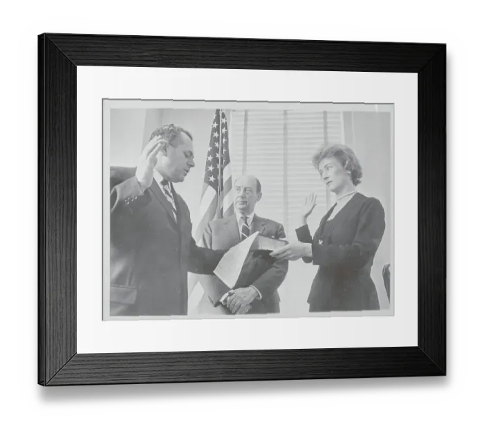 Framed Print : Marietta Tree During Her Swearing in Ceremony Framed Print : Marietta Tree During Her Swearing in Ceremony