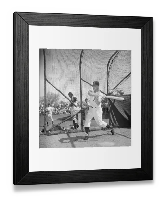 Framed Print : Roger Maris Swinging In A Batting Cage Framed Print : Roger Maris Swinging In A Batting Cage