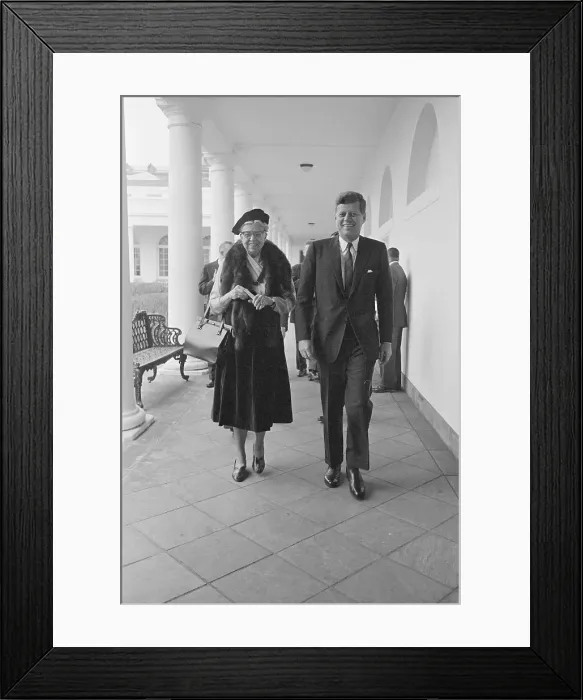 Framed Print : President Kennedy and Eleanor Roosevelt Framed Print : President Kennedy and Eleanor Roosevelt