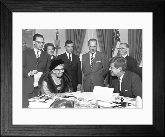 Framed Print : John F. Kennedy and Eleanor Roosevelt Framed Print : John F. Kennedy and Eleanor Roosevelt