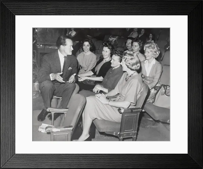 Framed Print : Bob Hope Talking with Wives of Astronauts