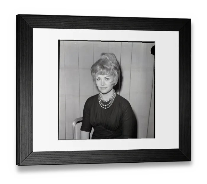 Framed Print : Woman Models Her Hairdo Framed Print : Woman Models Her Hairdo