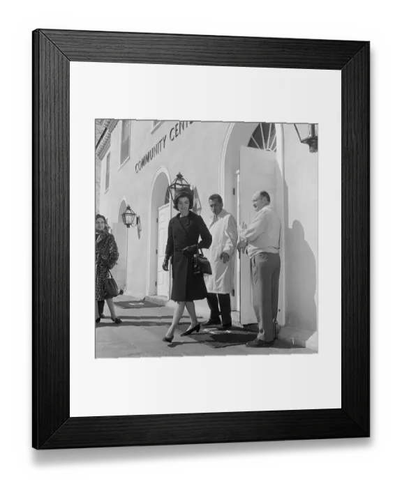Framed Print : Portrait of Jackie Kennedy Leaving Church Framed Print : Portrait of Jackie Kennedy Leaving Church