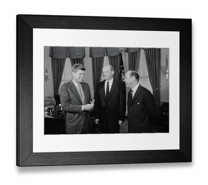 Framed Print : President Kennedy and Secretary of State Framed Print : President Kennedy and Secretary of State