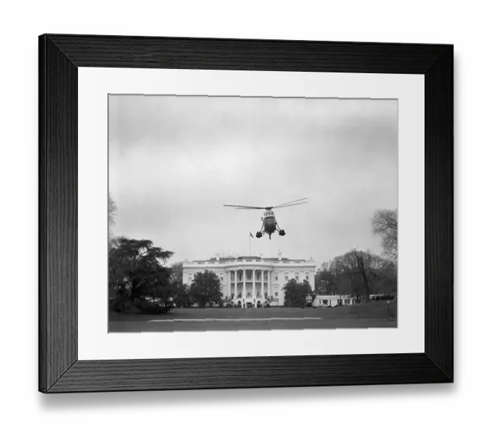 Framed Print : Helicopter Carrying the Kennedy Family Framed Print : Helicopter Carrying the Kennedy Family
