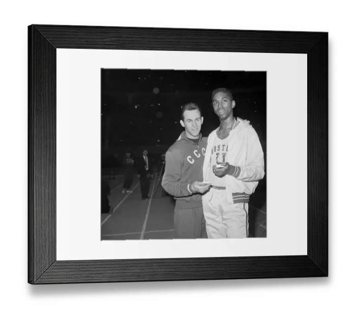 Framed Print : Valery Brumel and John Thomas Posing Together