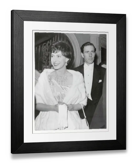 Framed Print : Princess Margaret and Husband Arriving at Opera Framed Print : Princess Margaret and Husband Arriving at Opera