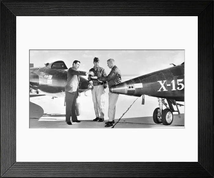 Framed Print : Scott Crossfield Giving Keys to Neil Armstrong Framed Print : Scott Crossfield Giving Keys to Neil Armstrong