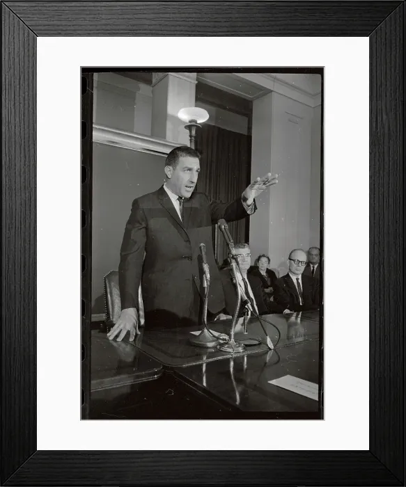Framed Print : Stewart L. Udall Speaking at Microphones Framed Print : Stewart L. Udall Speaking at Microphones