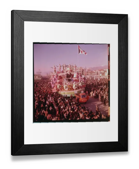 Framed Print : Carnival Float Passing Through Crowds Framed Print : Carnival Float Passing Through Crowds