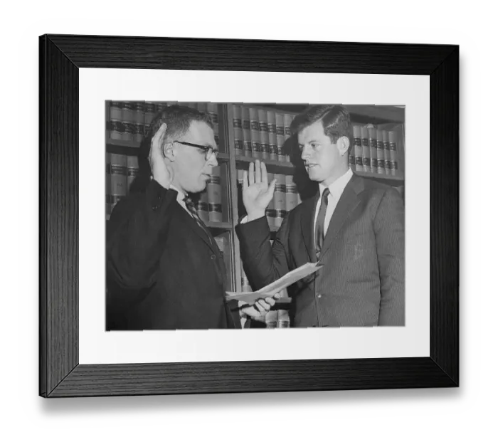 Framed Print : Edward Kennedy Swearing In Framed Print : Edward Kennedy Swearing In