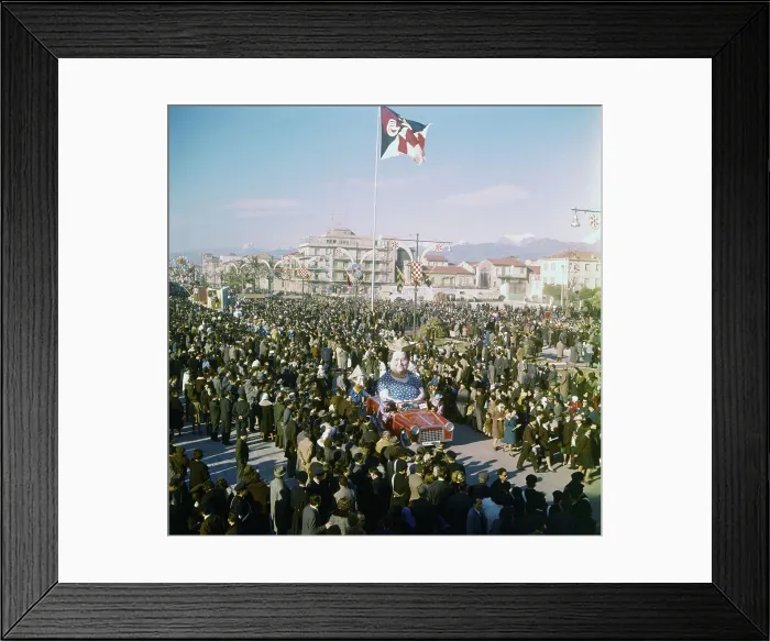 Framed Print : Carnival Float Passing Through a Crowd Framed Print : Carnival Float Passing Through a Crowd