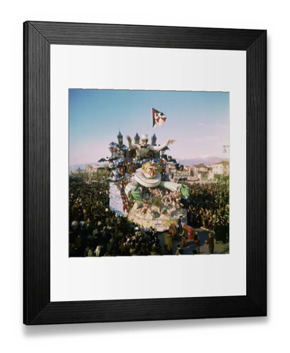 Framed Print : Carnival Float Passing Through Crowds Framed Print : Carnival Float Passing Through Crowds
