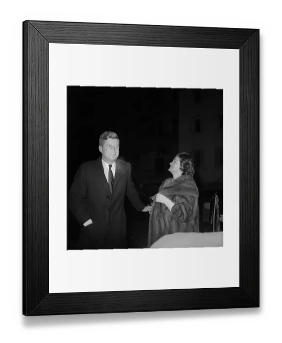 Framed Print : John Kennedy Arriving with Jacqueline Framed Print : John Kennedy Arriving with Jacqueline