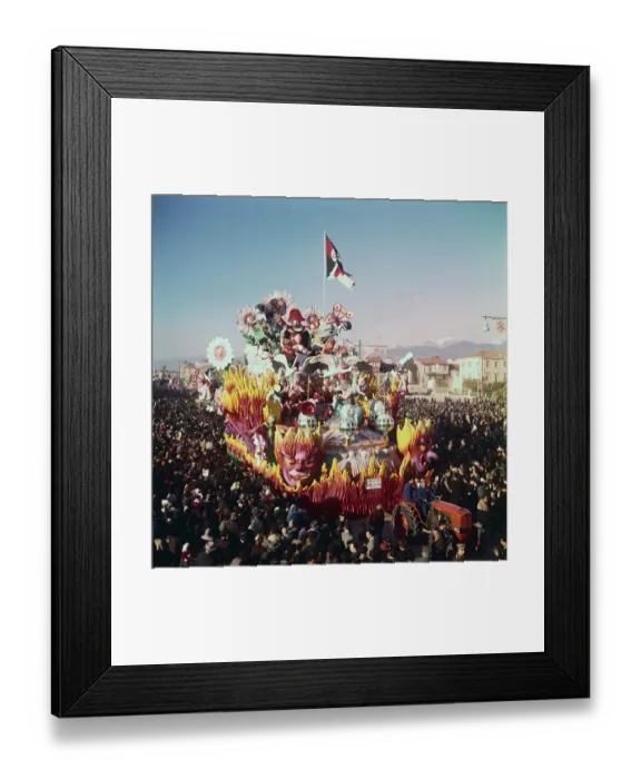 Framed Print : Carnival Float Passing Through Crowds Framed Print : Carnival Float Passing Through Crowds