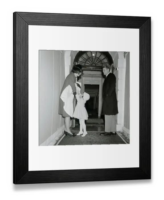 Framed Print : Kennedys Arriving at White House with Newborn JFK Jr Framed Print : Kennedys Arriving at White House with Newborn JFK Jr