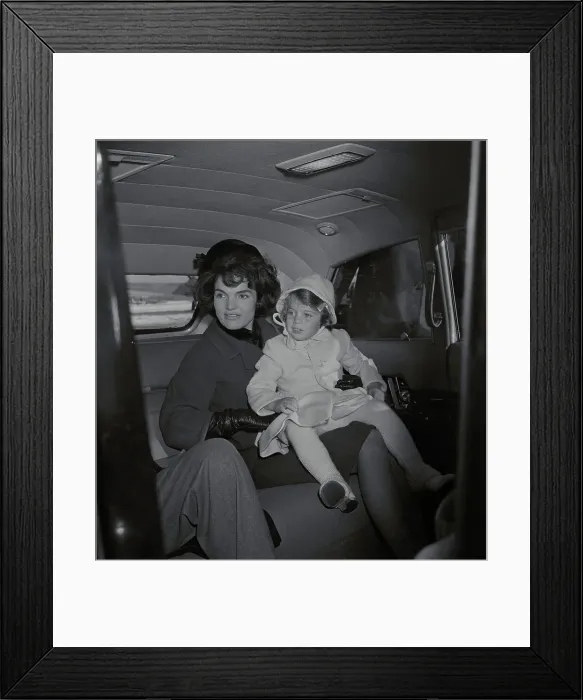 Framed Print : Jackie Kennedy Holding Her Daughter Caroline Framed Print : Jackie Kennedy Holding Her Daughter Caroline
