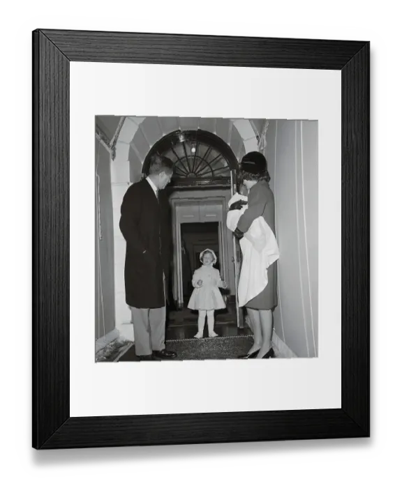 Framed Print : Kennedys Arriving at White House with Newborn JFK Jr Framed Print : Kennedys Arriving at White House with Newborn JFK Jr