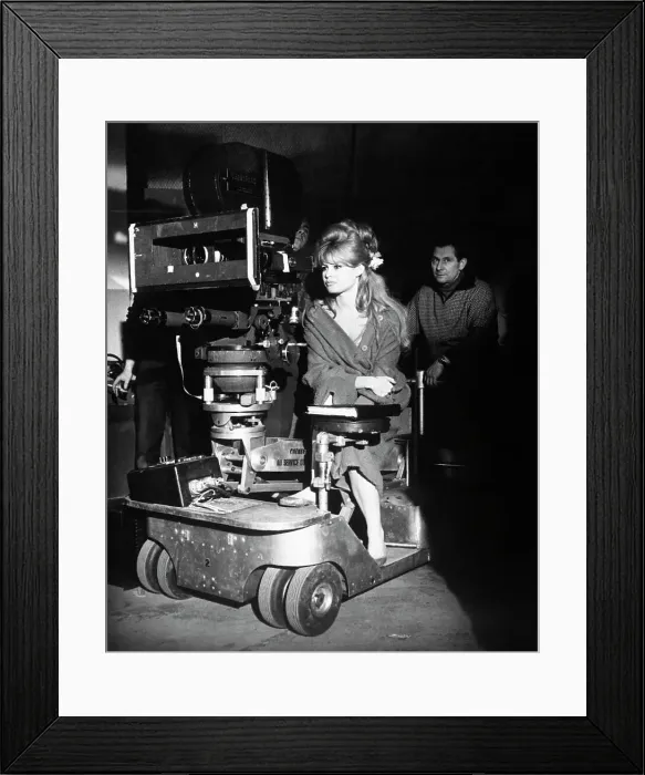 Framed Print : Brigitte Bardot Looking Through CinemaScope Camera Framed Print : Brigitte Bardot Looking Through CinemaScope Camera