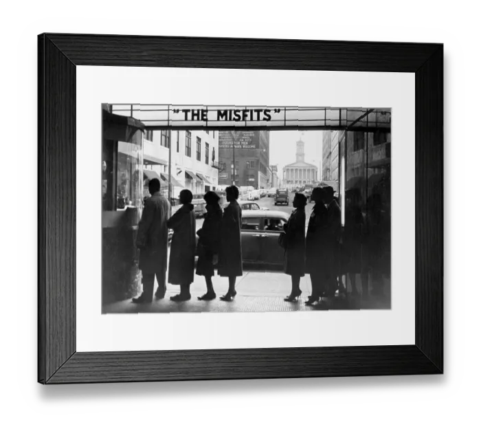 Framed Print : African Americans Waiting to See The Misfits Framed Print : African Americans Waiting to See The Misfits