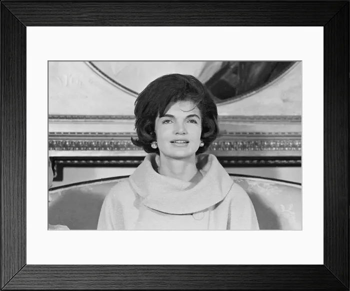 Framed Print : Close up Portrait of Jacqueline Kennedy Framed Print : Close up Portrait of Jacqueline Kennedy