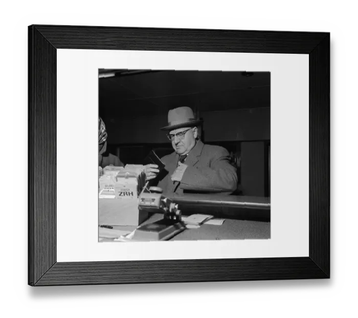 Framed Print : Robert Servatius Buying Train Ticket Framed Print : Robert Servatius Buying Train Ticket