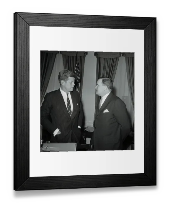 Framed Print : President Kennedy with New NASA Chief Framed Print : President Kennedy with New NASA Chief