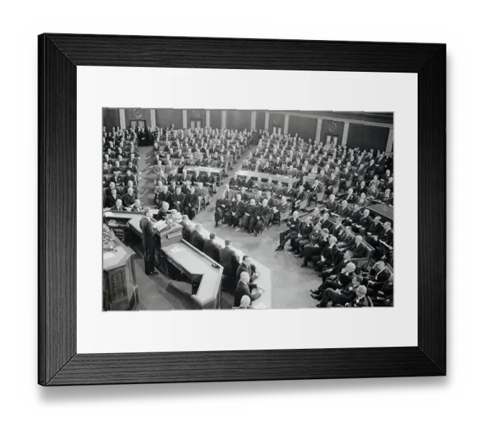 Framed Print : Kennedy State of the Union Address Framed Print : Kennedy State of the Union Address